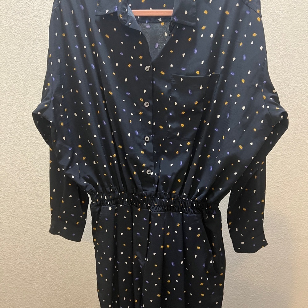 FRNCH Navy Long Sleeve Jumpsuit Size XS - Picture 2 of 9